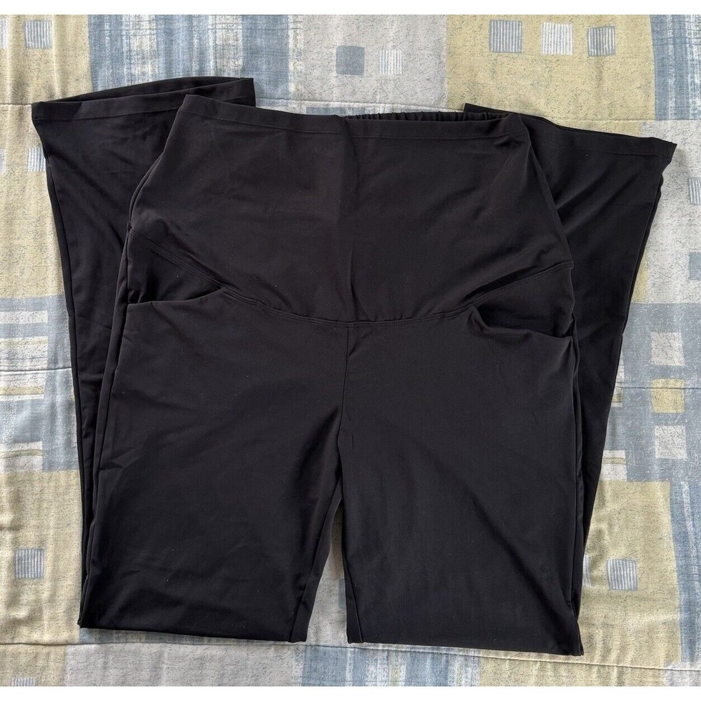 Fashion Yoga Fitness Black Relaxed Straight Leg Workout Gym Women's M